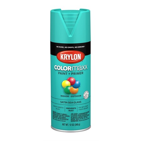 Krylon Spray Paint, Sea Glass, Satin, 12 oz 5576